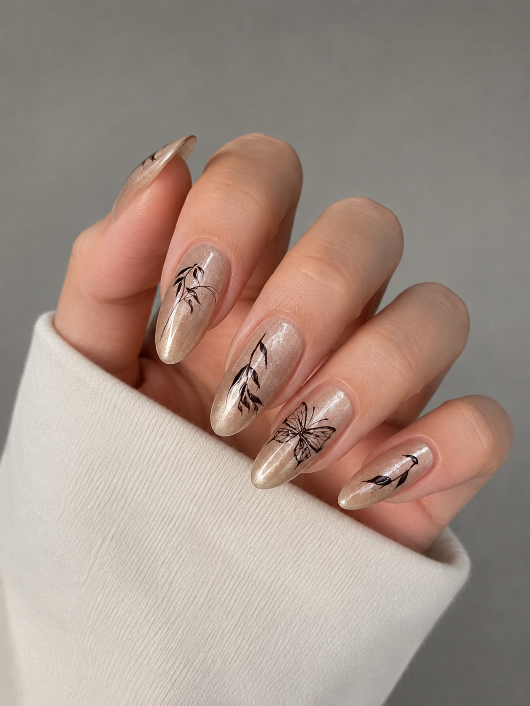 Whispering Butterfly Press on Nails