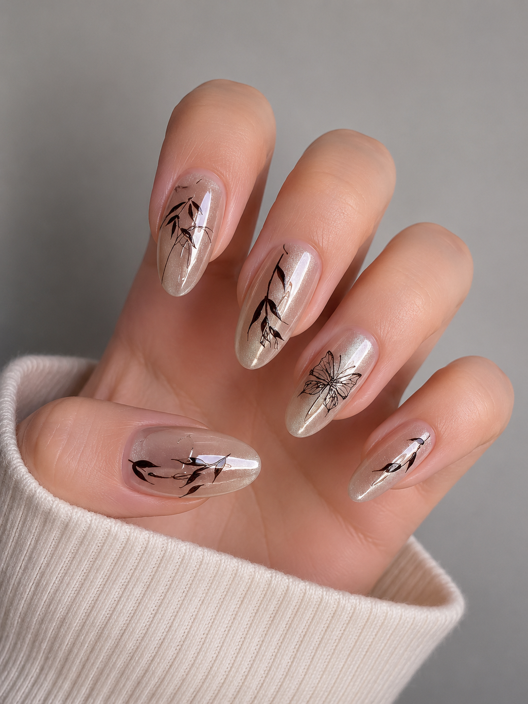 Whispering Butterfly Press on Nails