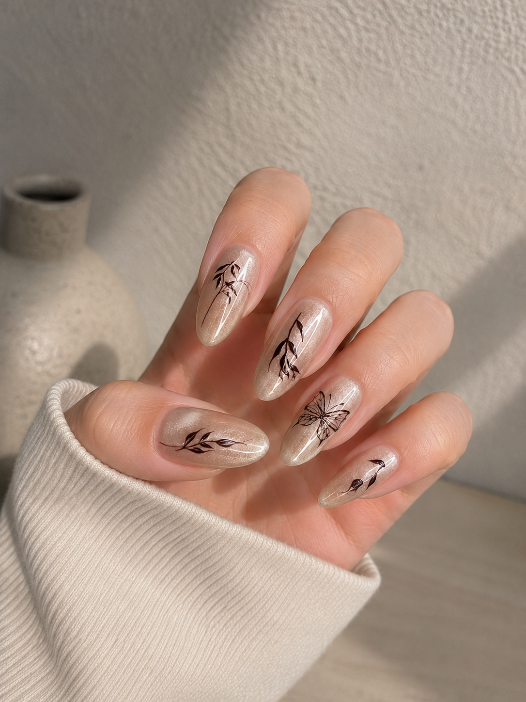 Whispering Butterfly Press on Nails
