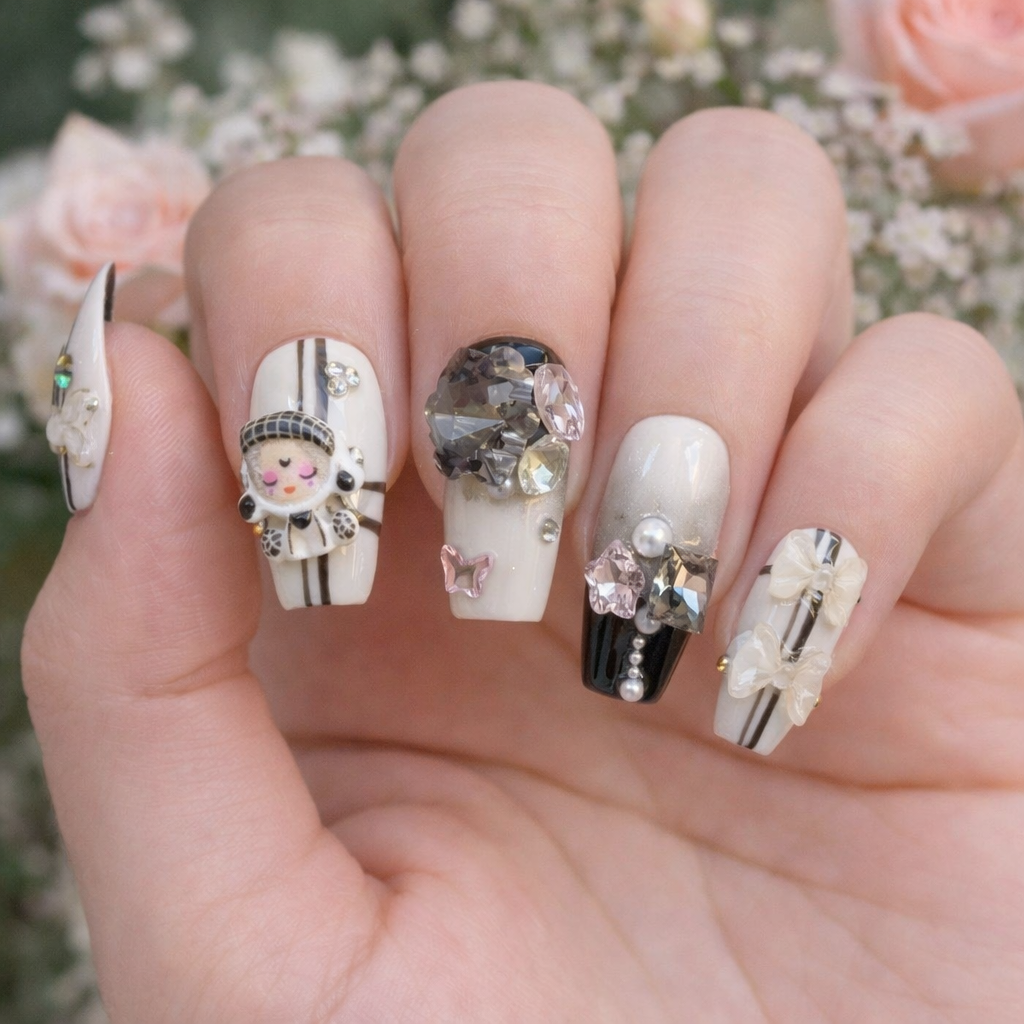 Gothic Chic Glam Set 🖤🎀